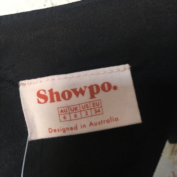 Showpo Lace Me Up Dress in Black Floral NWT Size 2 - Picture 6 of 9